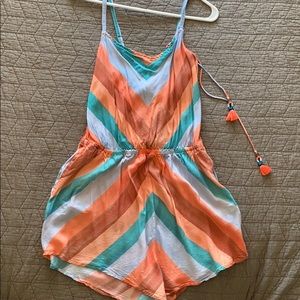lucky brand romper/swimsuit cover with pockets